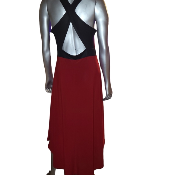 Red & Black Cutout Hi-Low Dress Large - Picture 4 of 4